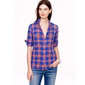 J.Crew Button Down Boy Shirt - Tropical Cove Plaid